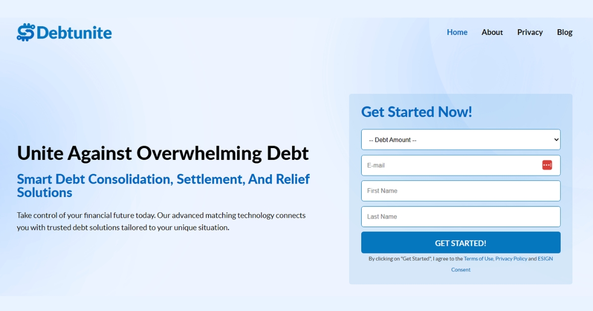 DebtUnite Website