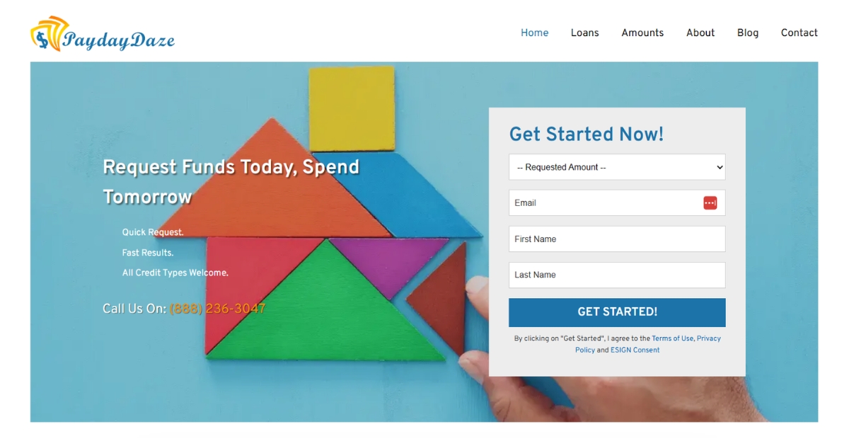 PaydayDaze Website